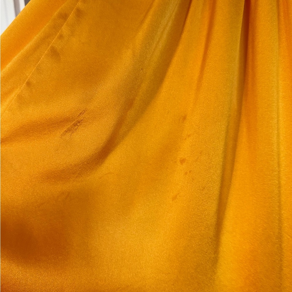 NWT Cult Gaia Salee Strappy Hand Beaded Silk Gown Marigold Size 4 - Picture 11 of 15